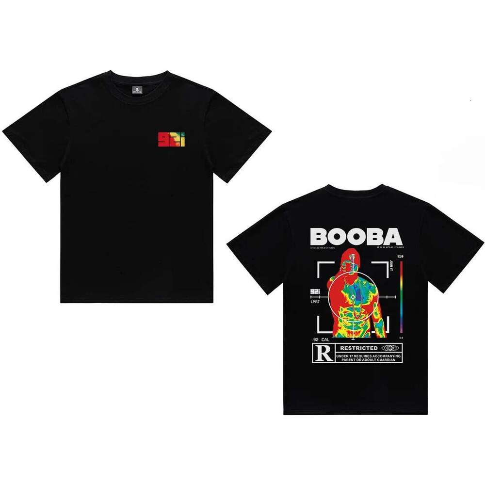 Vintage Men T-shirt Hip-hop T Shirt Fashion BOOBA Printed Short Sleeve Tops Harajuku Streetwear Oversized Tee Women Clothing C260228 - view 5