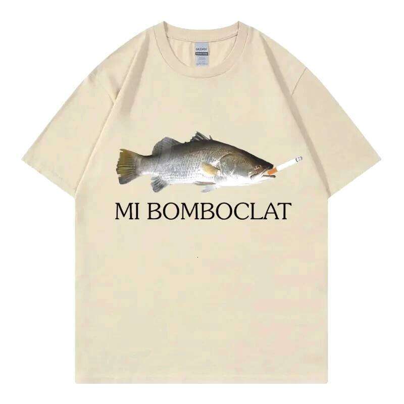 Funny Bomboclat Fish Meme T-shirt High Street Fashion Trend Y2k Short Sleeve T-shirts Women Harajuku Vintage Style T Shirts C260228 - view 5