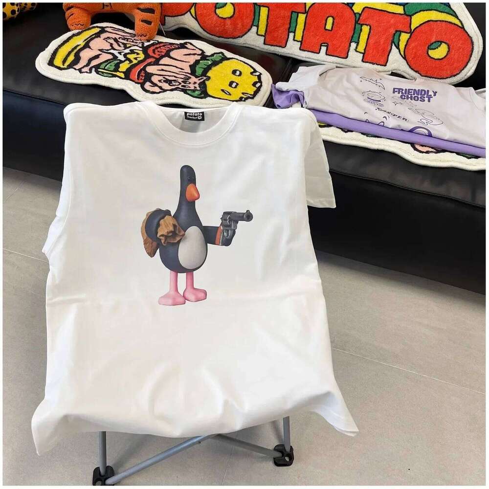 American Sle Cartoon Penguin Print ort Sve T-irt Couple Matching Fit Breathable Casual Top C260228 - view 6