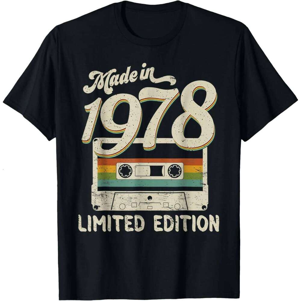 Limited Edition Birthday 1978 Men Women Vintage T-Shirt Casual Streetwear Short Sleeve Printed T-shirt C260228 - view 6