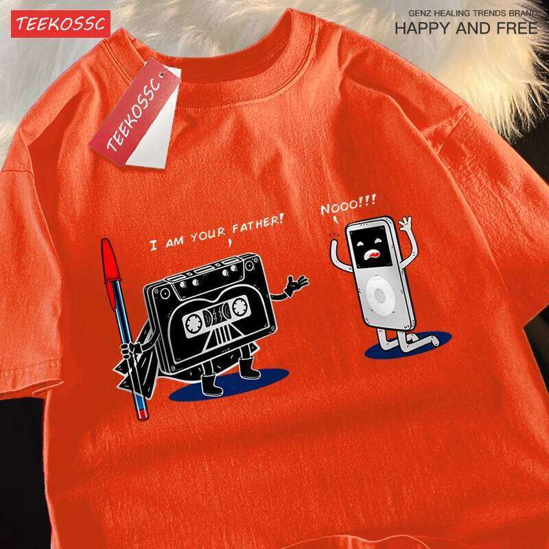 Fun Cassette Tape I Am Your Father Male Clothes Hip Hop Oversize T-Shirts Summer Casual Short Sleeve Cotton Loose Street T Shirt C260228 - view 3