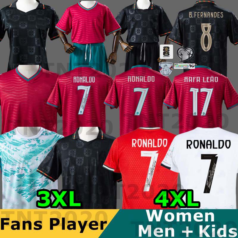 2026 Portugal soccer jerseys B.FERNANDES R. Leao JOAO FELIX PEPE BERMARDO camisa de futebol J.MOUTINHO football shirt Men Kids kit women RoNalDo Portuguese playe