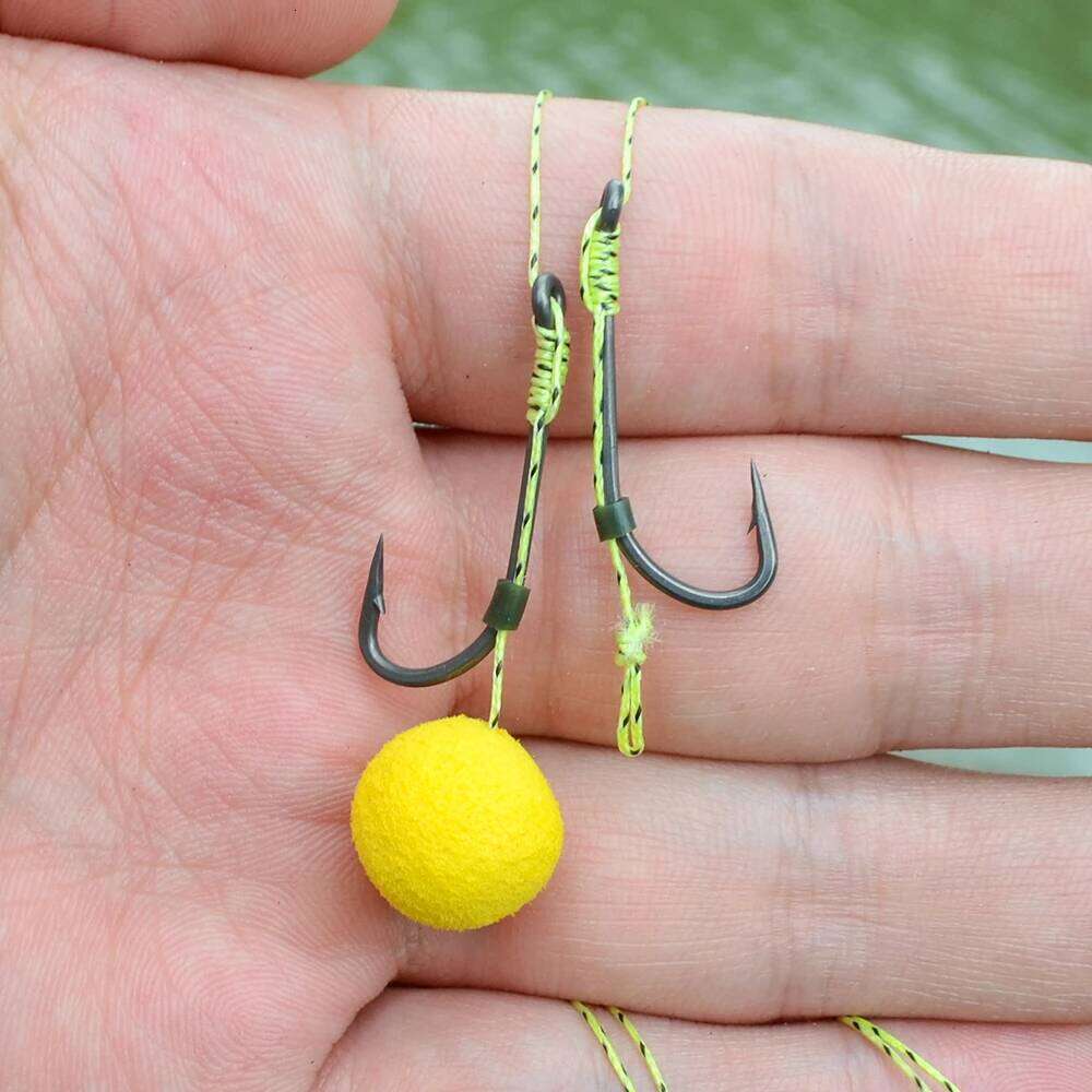 Hirisi 15pcs PTFE Coated High Carbon Steel Fish Hook Micro Barbed With Eye Long Shank X913 Carp Fishing Accessories Z260228