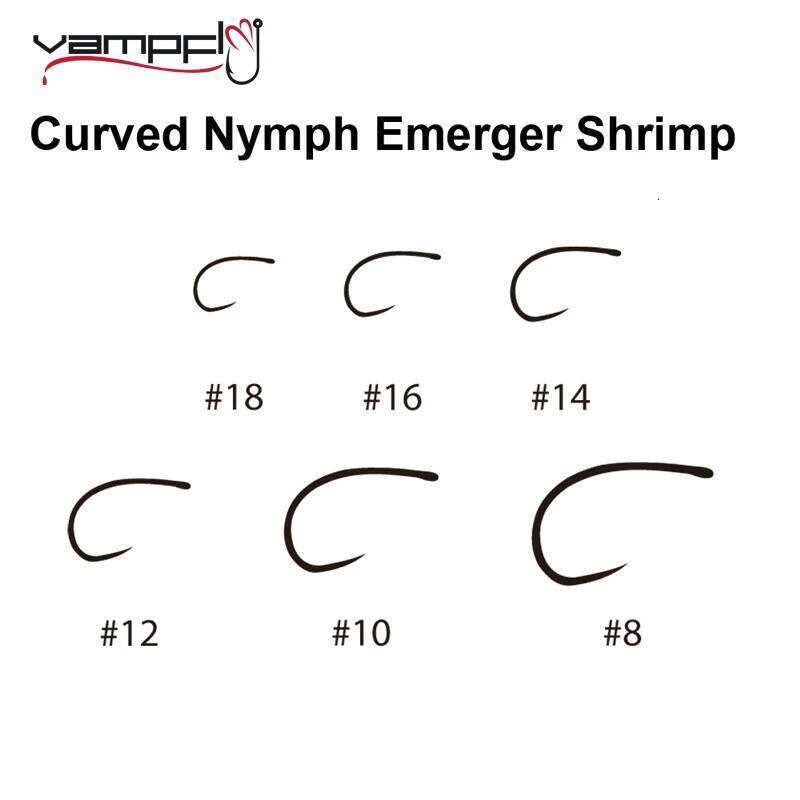 Vampfly Barbless Curved Nymph Stonefly Klink Shrimp Scud Caddis Fly Tying Hook Premium Grade Z260228