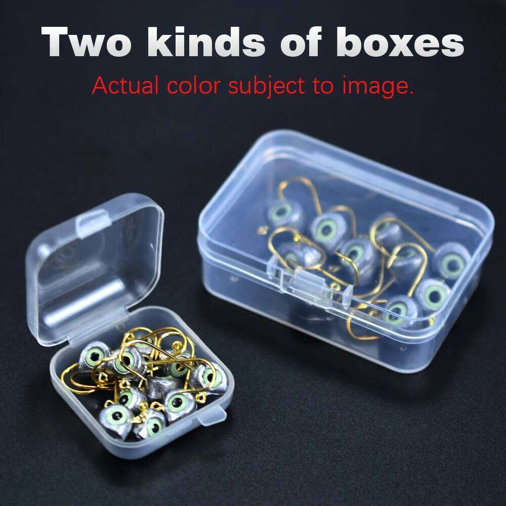 Topranc 10Pcs/Box Night Fish-Attracting 3D Fish Eye Jig Heads, Weighted Hooks, Lure Bionic Micro Baits Hooks Z260228