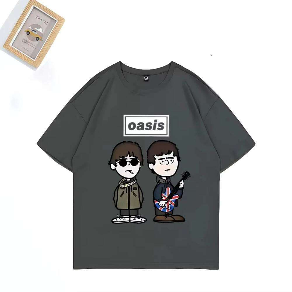 Oasis 25 Tour T-Shirt Man's Women Summer Tide Oversized Casual ONeck Short Sleeve Shirts Pure Cotton Fans Gift Boys Clothes C260228 - view 3