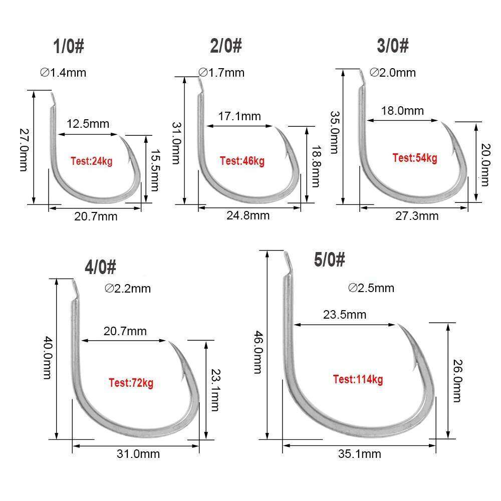 ICERIO 10PCS Matte Tin Coating Anti-Corrosion Saltwater Fish Hooks Spade end handle design For Assist Jigging Lure Hook 1/0-5/0# Z260228
