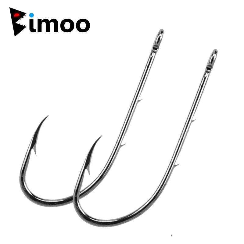 50PCS High Carbon Steel Barbed Hook Baitholder Fishing Hooks Worm Pond Fish Bait Holder Size 10 12 14 1/0 2/0 3/0 4/0 5/0 Z260228