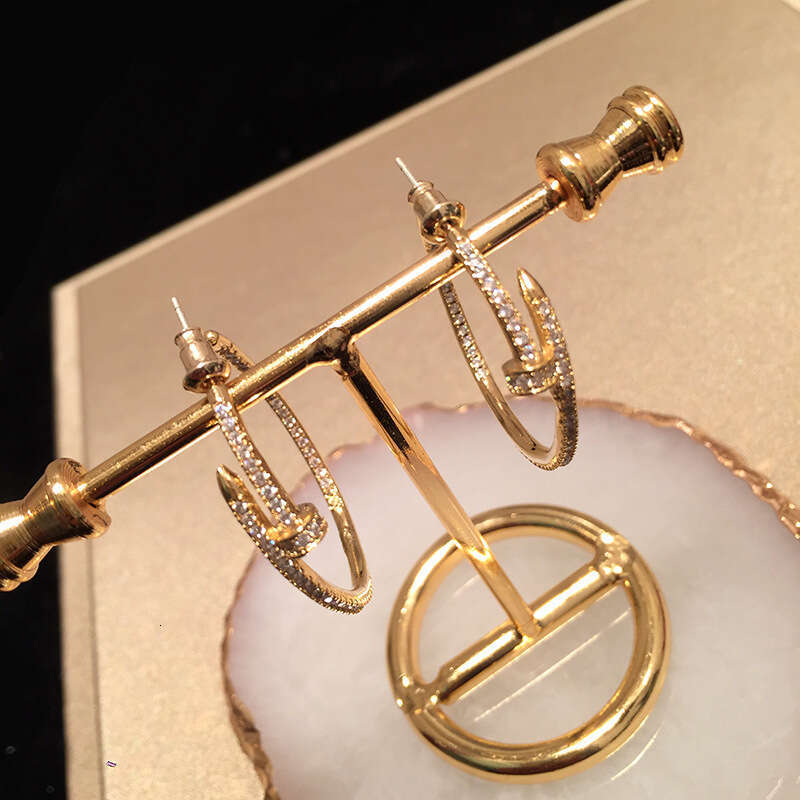 Women's Hoop Earrings Designer S925 Sterling Silver Needle Inspired Jewelry Full Inlaid Cubic Zirconia Gold & Silver Tone Fashion Earrings for Wo