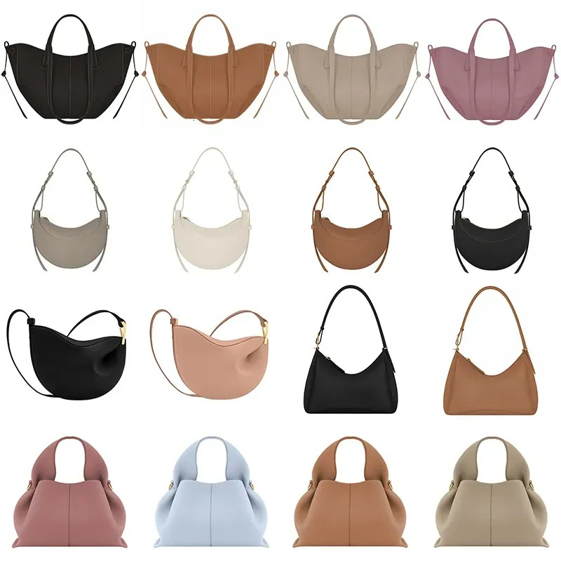 10A Genuine Leather Cyme Tote Bag Half Moon Cyme Bag Smooth Leather Shoulder Bag Tote Leather Tonca Bag Purse Textured Leather Polennely Bag Poleneles Bag