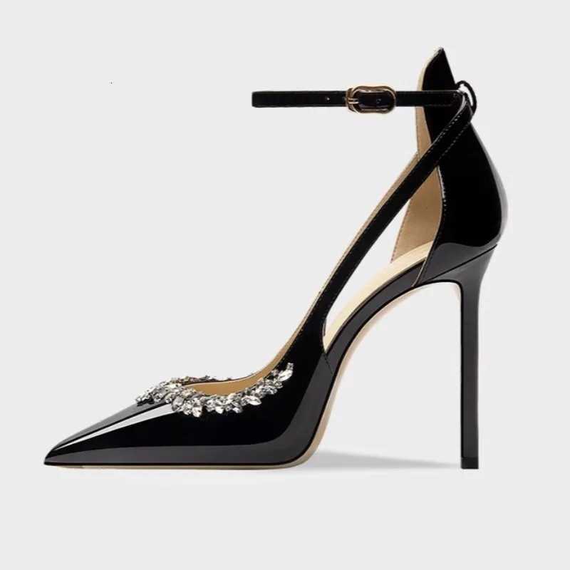 Pointed High Heels for Women Stilettos 2025 Spring New Sexy RhinESTone Temperament Baotou Sandals Single Shoes K260228