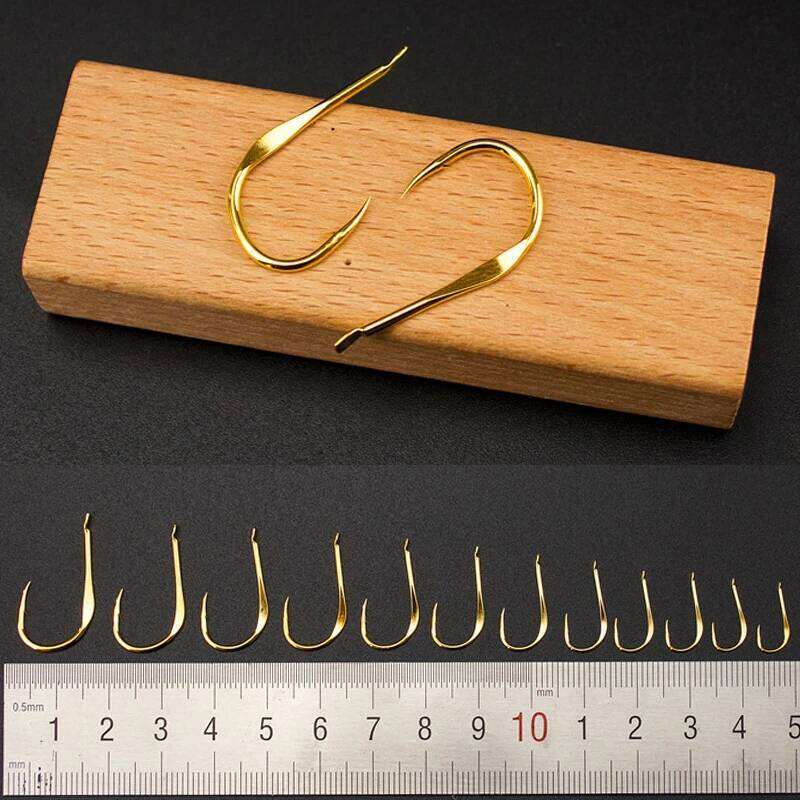 20pcs Strong Golden Color Barbed Japan Fish Hook for Saltwater & Carp Fresh Fishing 12 Sizes Z260228