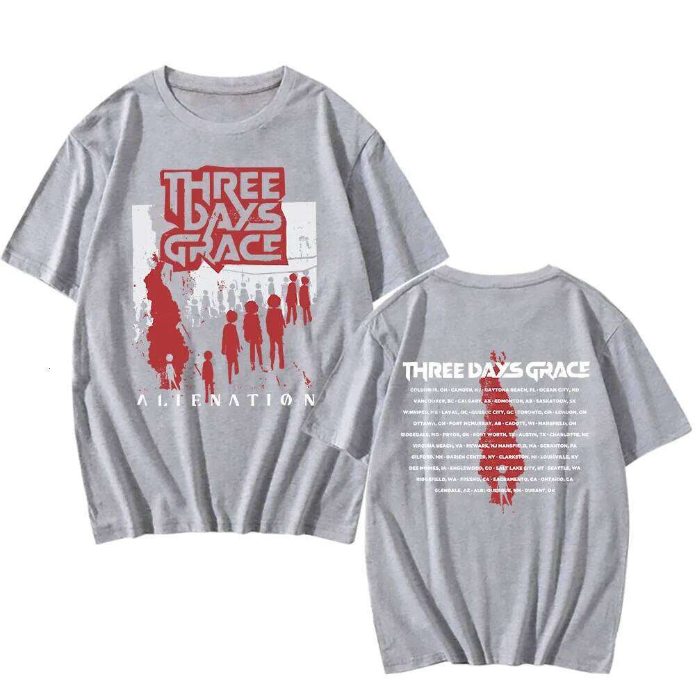ALIENATION 2025 TOUR TEE THREE DAYS GRACE Printing Tshirts Cotton Fashion Short Sleeve T-shirt Unisex Streetwear Men Women Shirt C260228 - view 4