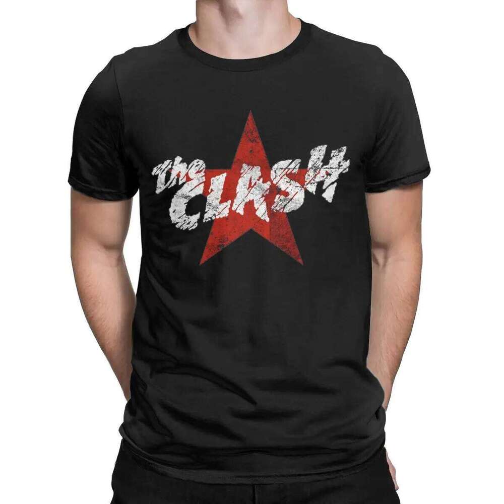 Vintage The Red Star Clash T-Shirt Men Round Neck 100% Cotton T Short Sleeve Tee Shirt Gift Idea Tops C260228 - view 3