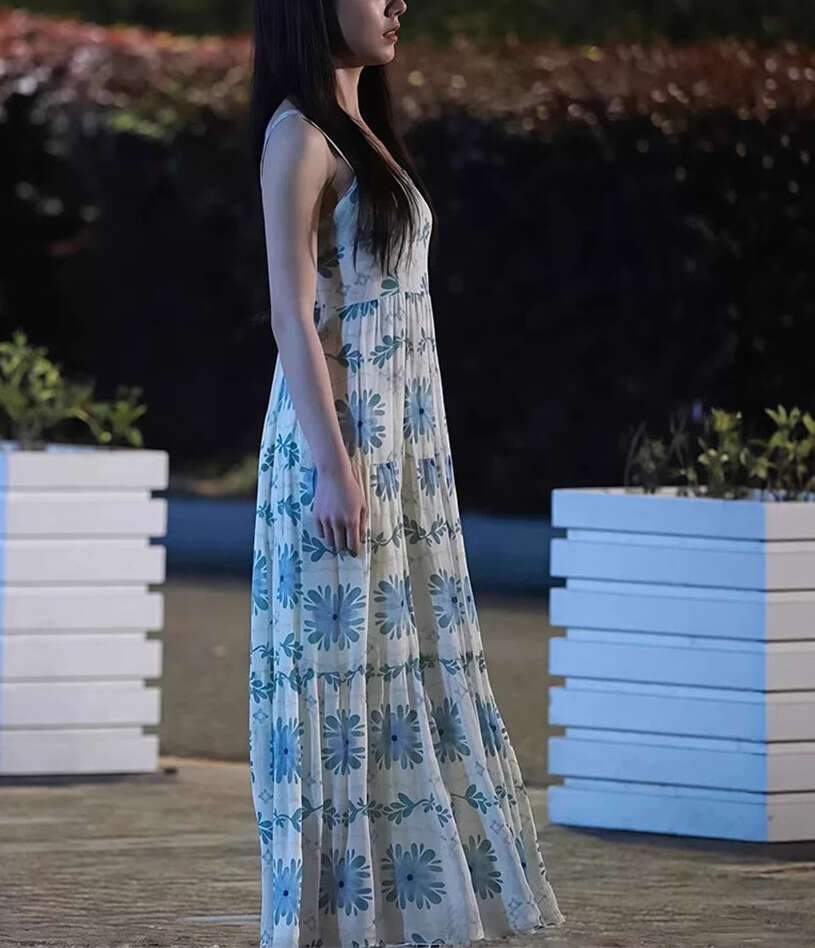 2026 Summer New Celebrity Same Style Women's Designer Style Fairy Flower Flow a3 Holiday Dress