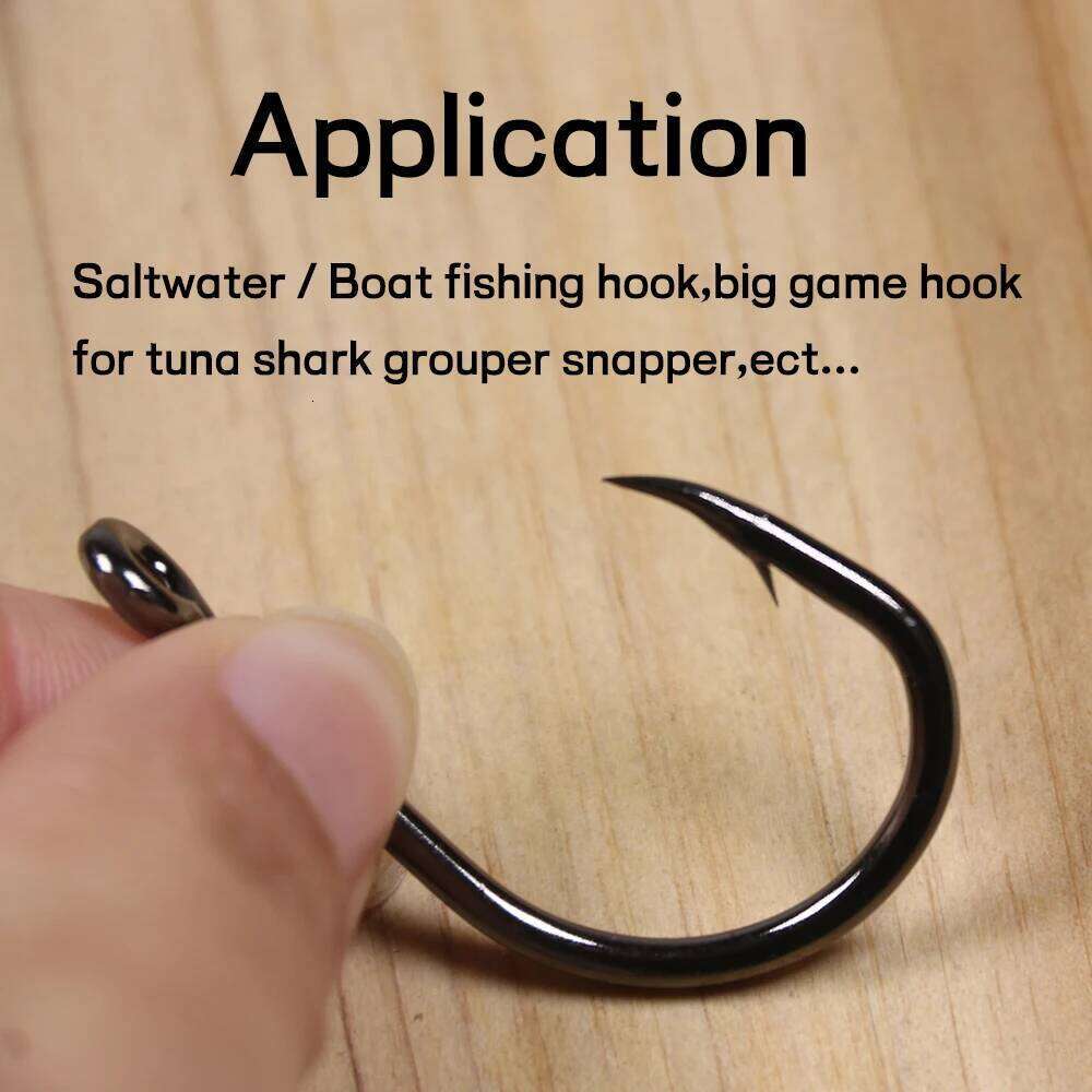 Lionriver 4X Strong Wire Live Bait Hook High Carbon Steel Barbed Sharp Hooks Saltwater Fishing For Tuna Shark Bass Z260228