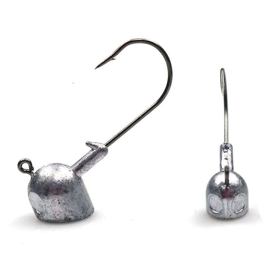 High Quality 5pcs 3.5g/7g/10g/14g/18g big Head jig hook Bait hard Hooks For Soft Lure Fishing Tackle Deep Water Bullet Z260228
