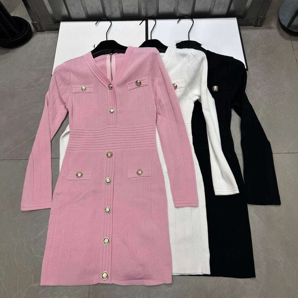 Designer's Sweet and Cute Clothes French Social Rich a1 A1 Lady Luxury Street Style Knitted Dress for Women