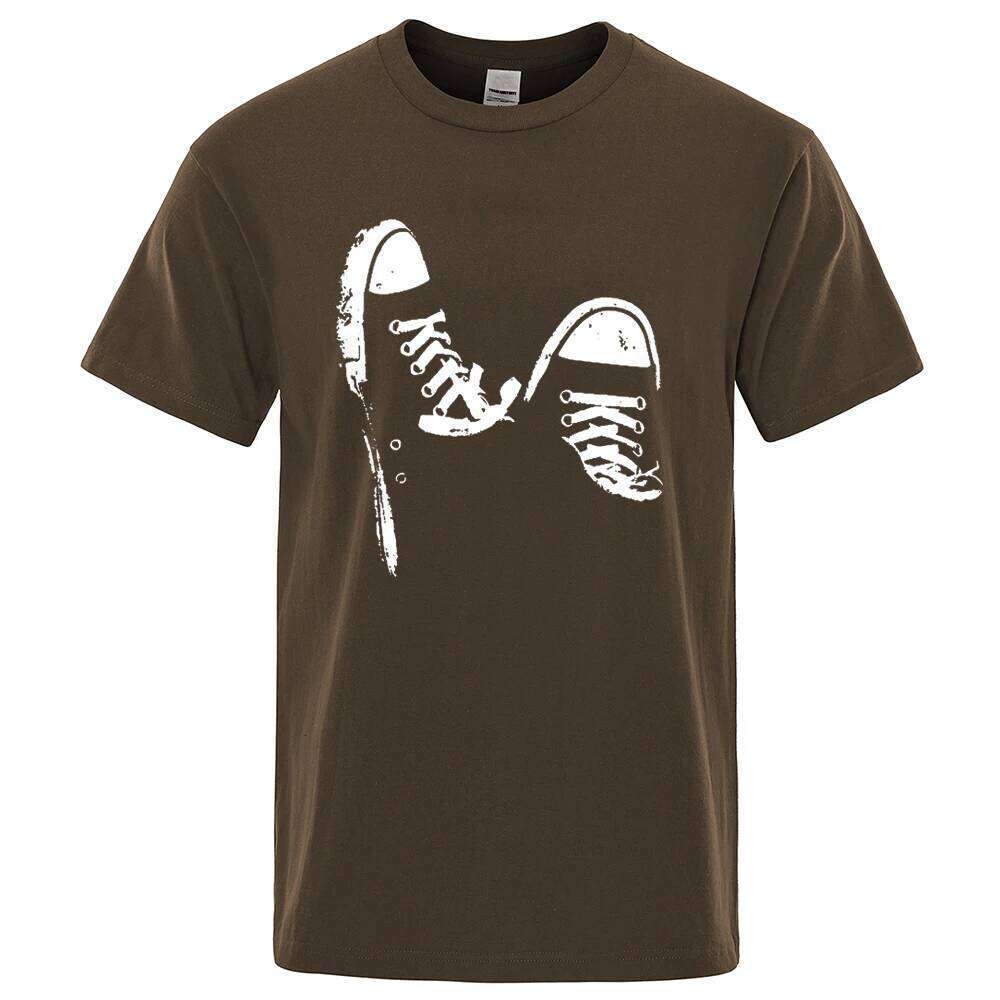 Blue Hip Hop Rock Men's Oversized Cotton T-Shirt, White Skull Graphic, O-Neck Short Sleeve Casual Skate Tee - view 4