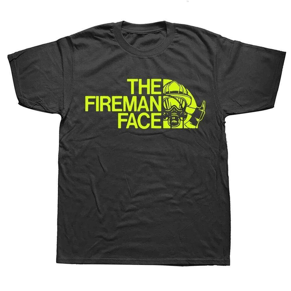 Funny Gifts Fireman The Firefighter Face T Shirts Graphic Streetwear Short Sleeve Style T-shirt Mens Clothing Harajuku C260228 - view 3
