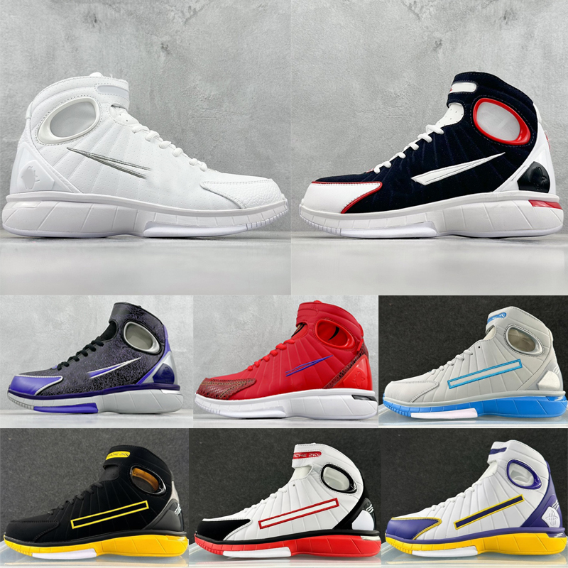 Top Huaraches 2K4 Basketball Shoes For Men Leather High Cut Designer Trainers Black Varsity Maize Star Laker Triple Black Outdoor Sneakers Size 38-47