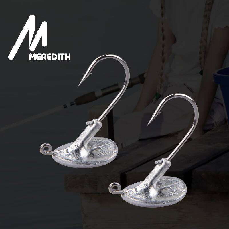 MEREDITH 10PCS/Lot 3.5g 5g 7g 10g 14g Blood Slot Jig Head Tumbler Hooks for Soft Lure Carbon Steel Fishing Hoooks Z260228