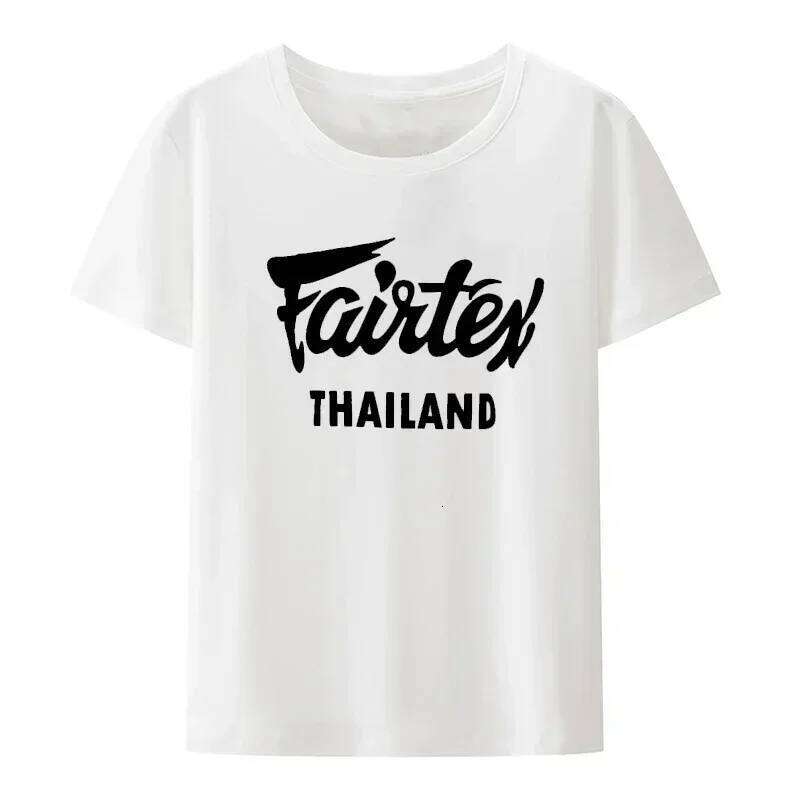 Fairtex Thailand T-Shirt Black Casual Muay Thai Kickboxing Round Neck Loose Graphic Hipster Blouse Street Fashion Breathable C260228 - view 3