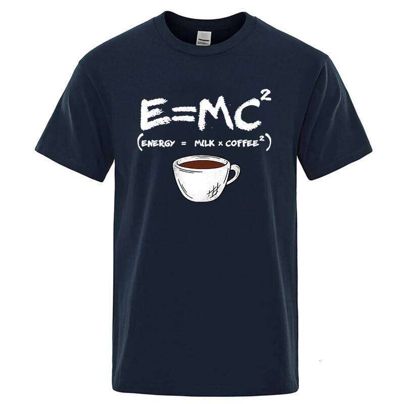Summer Men's T-shirt 100% Cotton Casual Funny Energy=Milk+Coffee Print Cool Loose O-neck Tops For Men Short Sleeve Male Tees C260228 - view 4