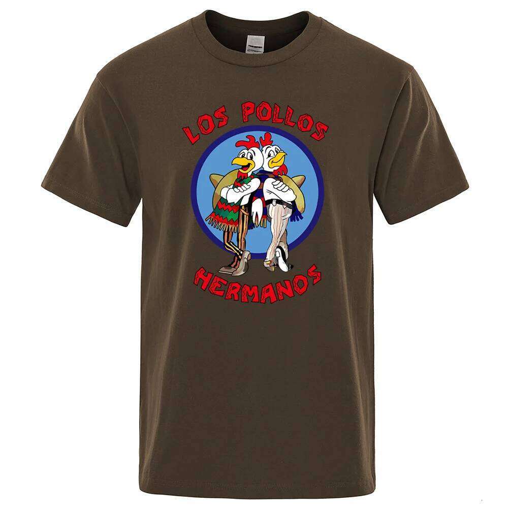 LOS POLLOS Hermanos Funny Printed T-Shirt Men Fashion Casual Short Sleeves Summer Cotton Breathable Tshirt Chicken Brothers Tee C260228 - view 5