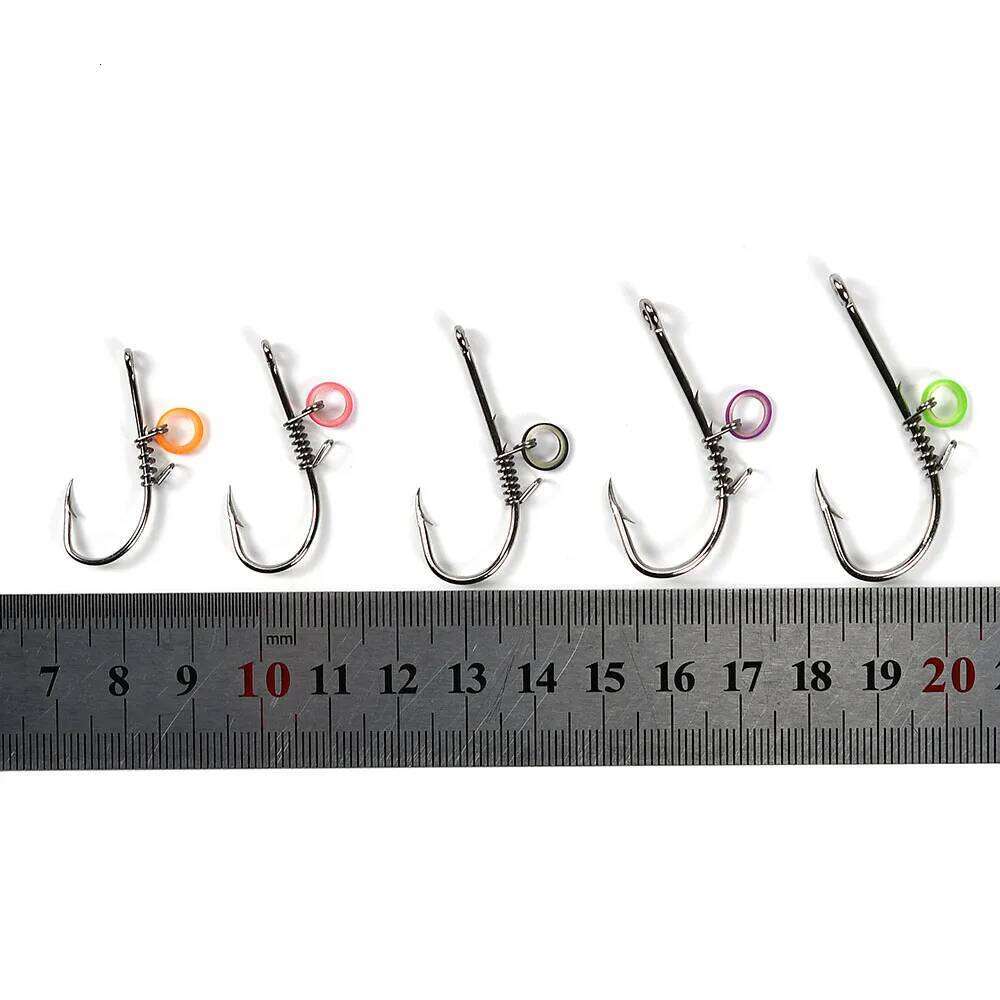 15Pcs/Box Live Shrimp Fixed Hook Carbon Steel with Hole 1# 2# 3# 4# 5# Bass Jig Assist Fly Hooks for All Kind of Fishing Z260228
