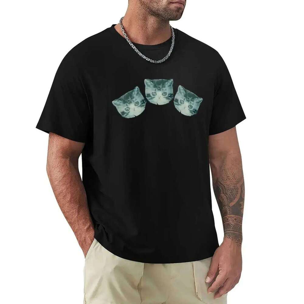 Ugly Cat Boris Pavlikovsky Y2K Print Cotton Graphic Comic Man T Shirt Soft and Comfortable C260228