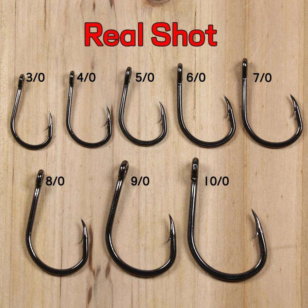 Lionriver 4X Strong Wire Live Bait Hook High Carbon Steel Barbed Sharp Hooks Saltwater Fishing For Tuna Shark Bass Z260228