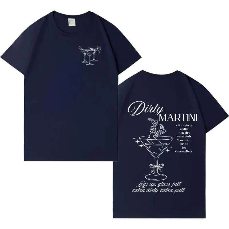 Trendy Martini Pattern Casual High Quality T-shirt Men Women Summer Harajuku Hip Hop Round Neck Short Sleeve Cozy Clothes Unisex C260228 - view 5