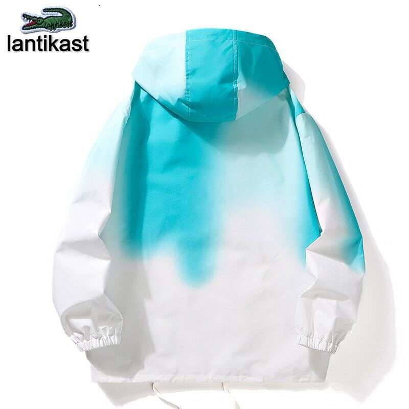 Noble Crocodile 2025 Spring and Autumn New Men's Gradient Color Design designer handbag Hooded LANTI KAST Jacket Sports Casual Wear Trend