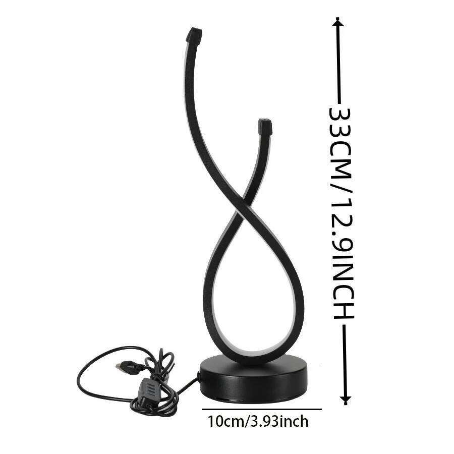 Modern LED Desk Lamp with USB Power, Adjustable Lighting, and Button Control Z260227