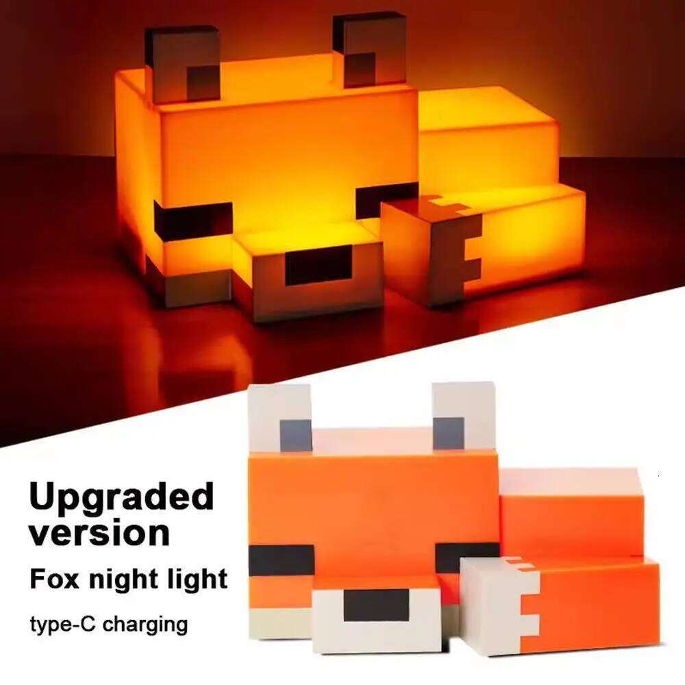 Game Cute Fox Night Light Soft Orange Glow Officially Licensed Decor Desk Lamp For Gaming Room Or Kids And Tween Bedroom Z260227