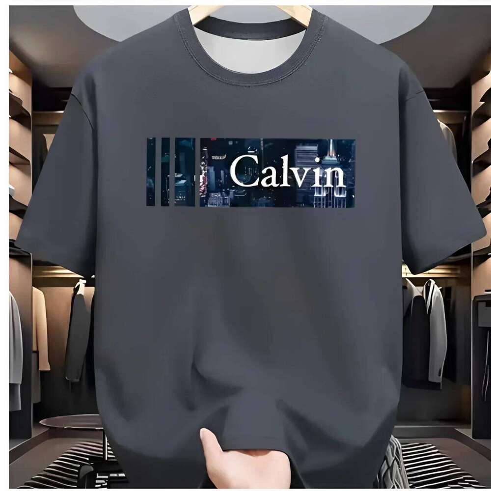 3D Logo T-Shirt: Vibrant Red Calvin Design Modern Urban Style Perfect for Spring/Summer Make C260228 - view 6