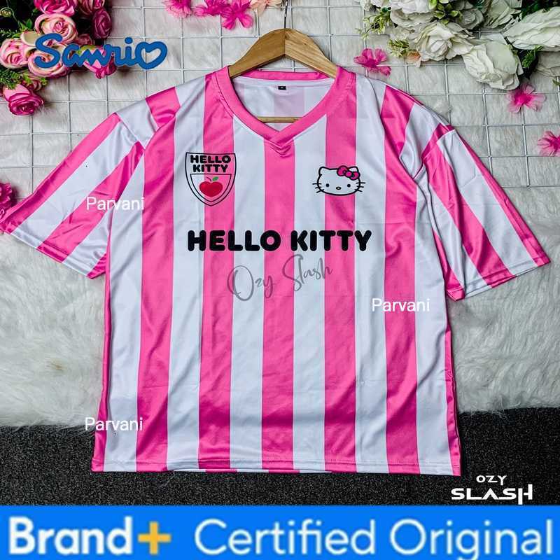 Sanrio Hello Kitty Cartoon Anime Short Sleeved Mens and Womens Outdoor Sports Casual T-shirt Children and Adults 3D Print Tops H260228