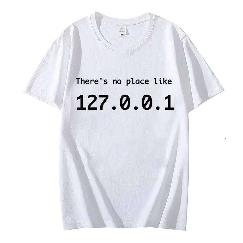 Black Modal Men's Casual Graphic Tee - 127.0.0.1 IP Address Funny Nerd T-Shirt - view 6