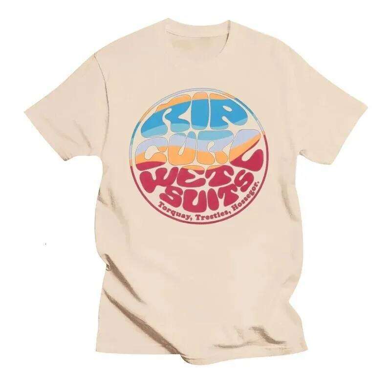 Men's T Shirts Rip Curl Print Short Sleeve Vintage High Quality T-Shirt Streetwear 100% Cotton Loose Tops Breathable Tee C260228 - view 5