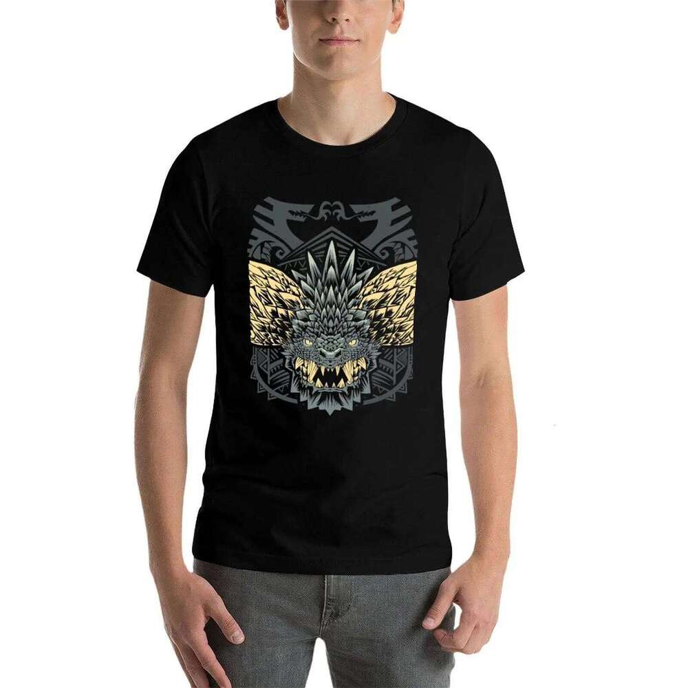 Nergigante MHW T-Shirt cotton t shirts for man pack white anime tshirt T-shirt C260228 - view 5