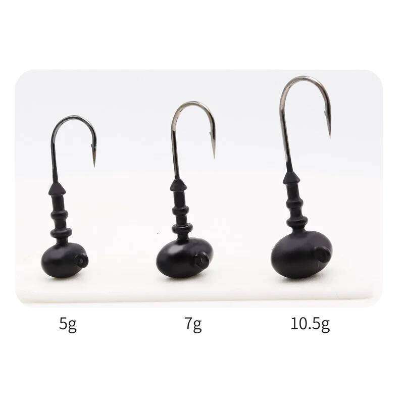 SKY Oval Head JIG 5G 7G 10G 4 Colors For Soft Lure Jig Barbed Fishhooks Saltwater Or Freshwater Fishing Bass Hook Z260228
