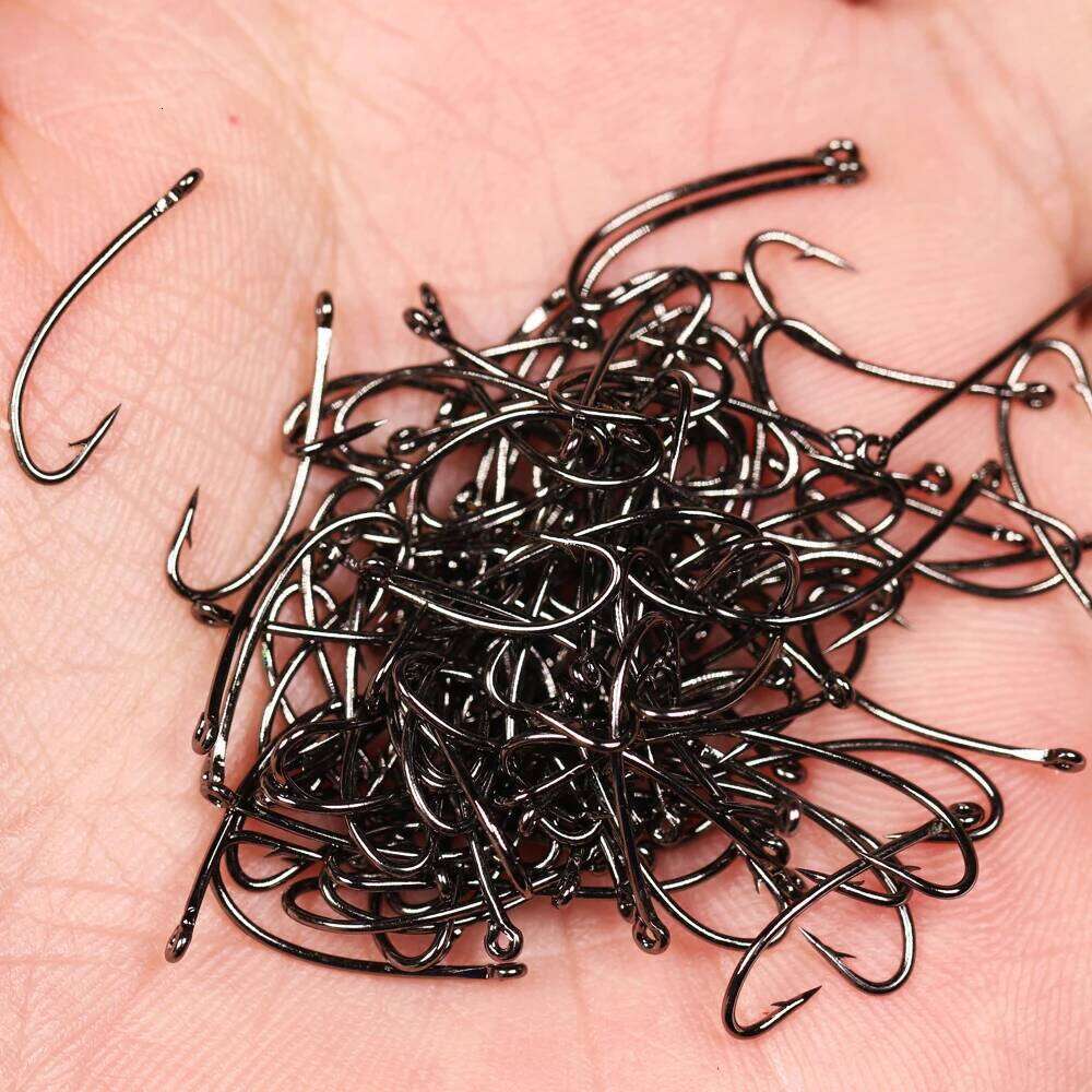 Wifreo 50pcs 3X Long Shank Hooks High Carbon Steel Fishing Hook Strong Wire for Hoppers Stonefly Nymphs Dry Fly Z260228