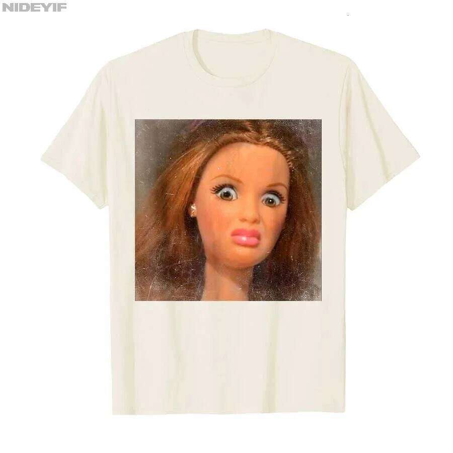 Summer Men's Fashion Top Funny Disgusting Doll Face Meme T-shirt for Men Women 100% Cotton T Shirts Short Sleeve Tops C260228 - view 4
