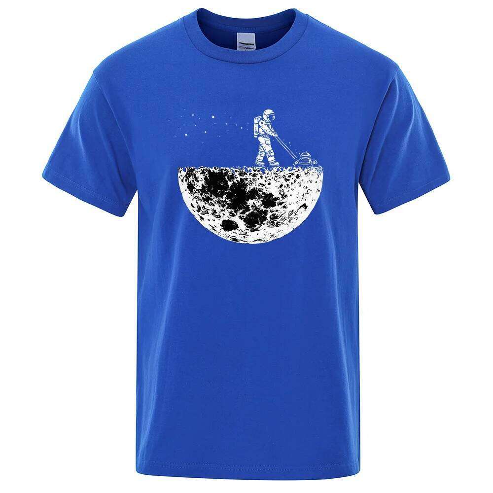 Astronauts Cherish The Lunar Environment Funny Print t-Shirts Men Loose Oversize Clothing Cotton Summer Soft Tshirt Hip Hop Tees C260228 - view 4