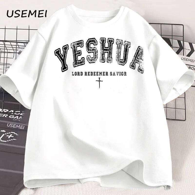 Vintage Tshirt Christian Yeshua T Shirt Religious Aesthetic Faith Jesus Bible Verse T-shirt Men Women Clothing C260228 - view 3
