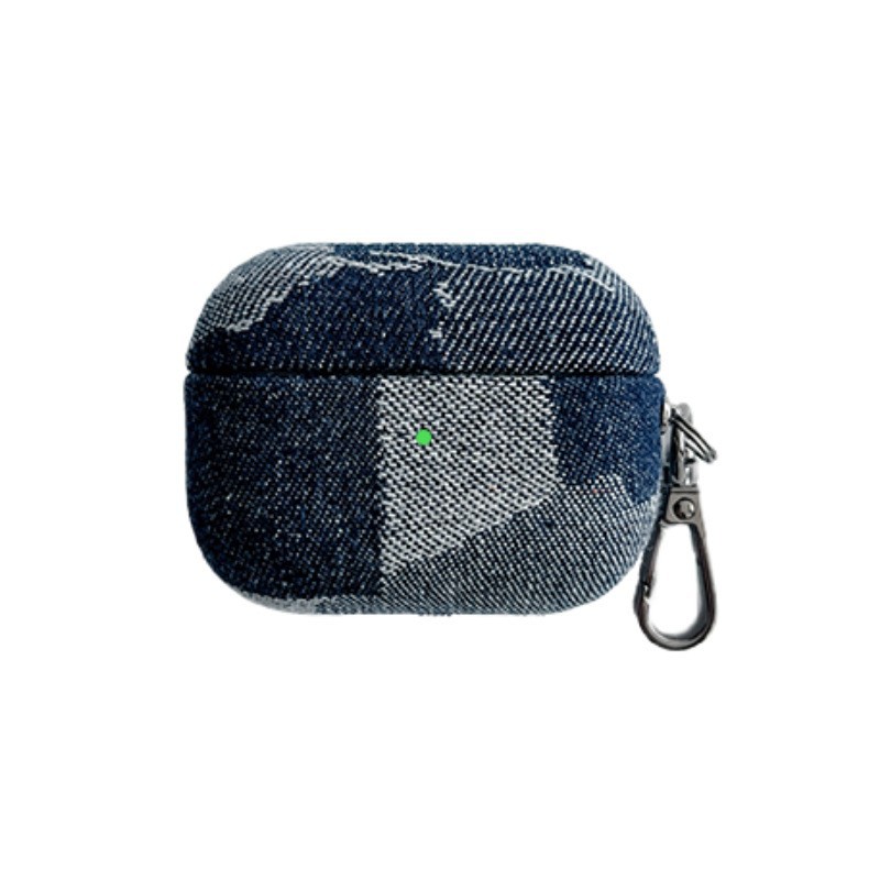 Suitable for AirPods Pro 2/3, Real Denim Fabric Earphone Case, Protective Cover for 1/2/3/4 Gen