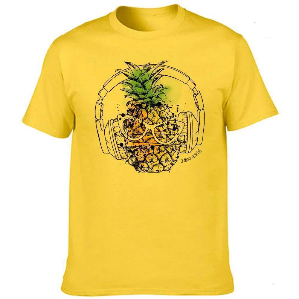 Men Clothes 2020 Pineapple Pizza Fruit Printed Funny Aesthetic Leisure Short Sleeve O-neck T Shirt Streetwear Graphic Tees C260228 - view 6