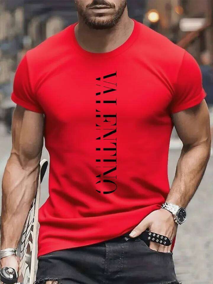Men's summer round-neck printed short-sleeved t-shirt from luxury brand - streetwear for summer, men's top C260228 - view 4