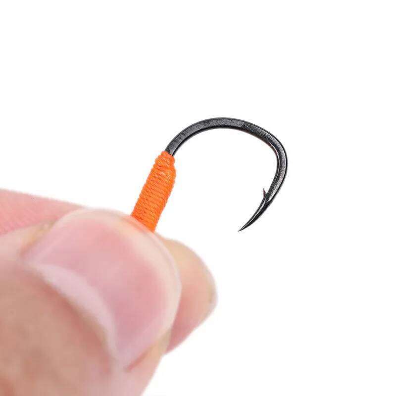 OUTKIT 10pcs Lure Hardbait DIY Fishing Cast Jigs Assist Hook Barbed Single Jig Hooks Pesca High Carbon Steel Z260228